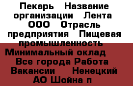 Пекарь › Название организации ­ Лента, ООО › Отрасль предприятия ­ Пищевая промышленность › Минимальный оклад ­ 1 - Все города Работа » Вакансии   . Ненецкий АО,Шойна п.